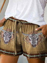 Load image into Gallery viewer, Western Aztec Print Drawstring Shorts
