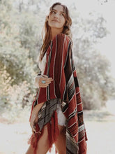 Load image into Gallery viewer, Bohemian Cow Skull Serape Ruana
