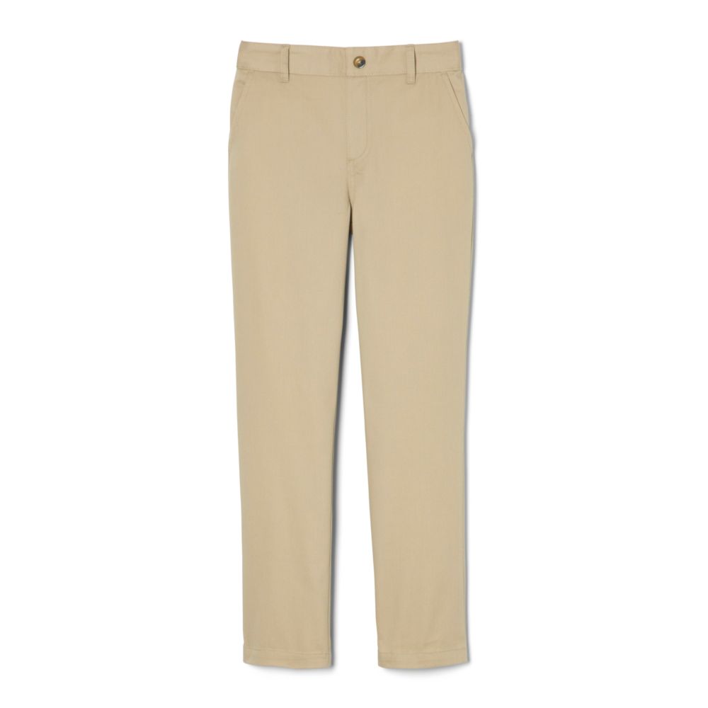 Girl's Straight Fit Stretch Pull on Twill Pant